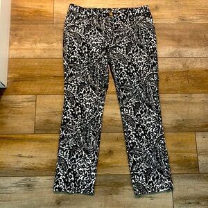 Lauren pants, size 8P, black and white, like new